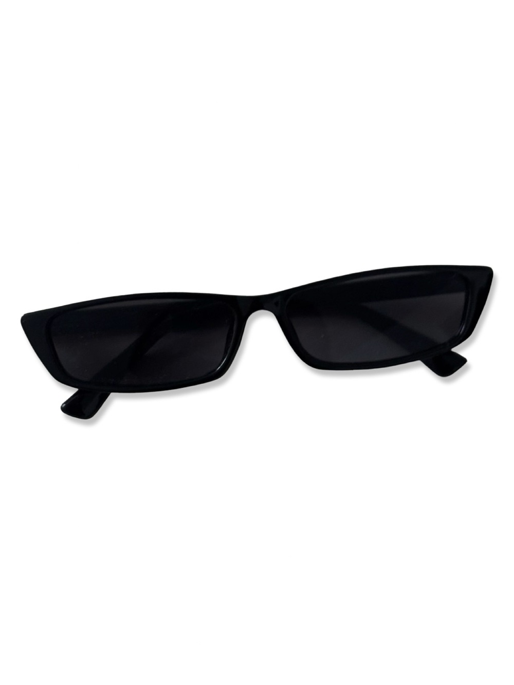 Ultra Slim Low Eye Sunglasses in Black | Cat-Eye Vibe Sunglasses - Women | NWT